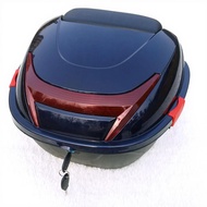 Motorcycle Top Case Universal 45L Storage Box Waterproof Trunk Anti-Theft Lock Large Capacity PP Mat