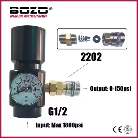 Low Pressure Regulator 0-150psi Portable Micro CO2 Regulator for Pneumatic Tools Nailers Staplers Ca