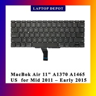 MacBok Air 11" A1370 A1465 US Replacement Keyboard for Mid 2011 – Early 2015