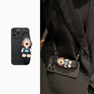 Case For OPPO Reno 10  8T 8Z 9 8 7Z 7 5F 4F 6Z 5Z 4Z 5G 5 6 4 SE 3 2 Z 2Z 2F Find X3 X2 X5 X6 Pro F1S F5 F7 F9 F11 Pro A93 A73 2020 Luxury Cute Cartoon Wrist Strap Stand Bracket Cellphone Shell Cases Covers Soft Mobile Phone Case