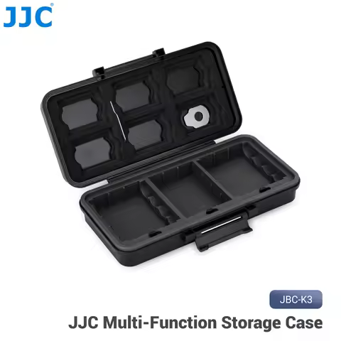 JJC Multi-Functional Battery Storage Case Holder Organizer For 6 SD Card 5 CFe A 6 CFe B Card Camera