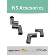 SIKU Glass Connector L Pipe to 90 Stainless Elbow Pipe