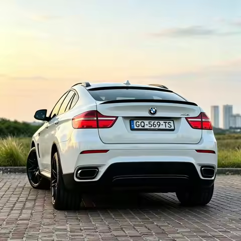 For BMW X6 E71 2008 2009 2010 2011 2012 2013 2014 M-Performance Rear Spoilers Wings Glossy Black Bod