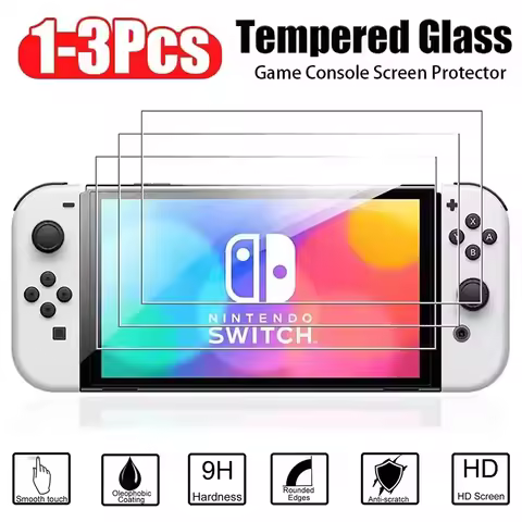1-3Pcs HD Premium Tempered Glass For Nintendo Switch Screen Protector For Nintendo Switch OLED LITE 