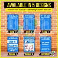 ❁ ∈ ∨ GCash Cash-in Cash-out Rates Signage