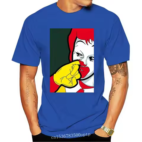 New Ronald Mcdonald Nose Picking Clown Parody Funny Pop Art Mens Tshirt Tee Top Al73 Cartoon T Shirt