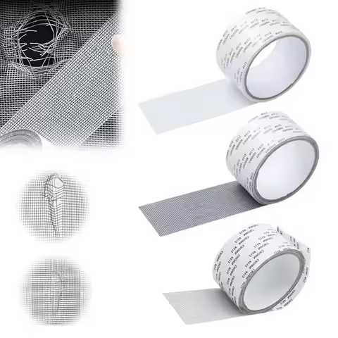 Window Repair Tape Mesh Kit Tape Waterproof Fiberglass Mosquito Net Mesh Patch Tape for Covering Hol