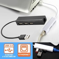 Chiaw77 1 Port USB Ethernet Cable & 3 USB 2.0 Port Cable Hub