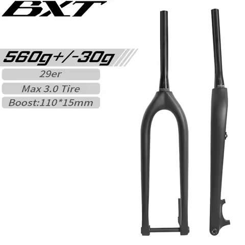 BXT 29er Carbon MTB Fork Boost 110*15mm Disc Brake bike fork 29"inch Tapered 1-1/8 to1-1/2 Thru Axle