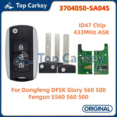 Key TopCarkey Original Remote TopCarkey 3704050-SA04S Original Remote Key ID47 Chip 433MHz for Dongf