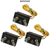 BUTUTUOZ ESD Wrist Strap, L Shaped 1.8M Length Cord Ground Cord Bench Mounted, Easy to Install Dual 
