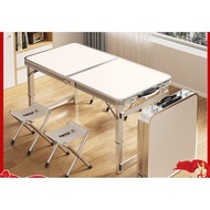 Picnic Table Table Chair Foldable Camping Portable Outdoor Rectangular Foldable Stall Small Table Fo