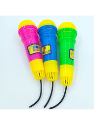 1入隨機顏色迴聲麥克風玩具 - 對孩子進行歌唱和發音的完美禮物 - 不需要電池！