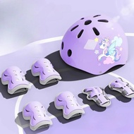 7PCS Kids Bicycle Helmet - Kids Bicycle Helmet Skateboard, Roller Skates, Scooter: 3-12 Years