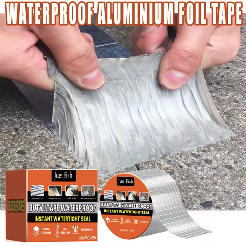 Waterproof Butyl Tape Roof Leak Repair Sealing Moisture Proof High Adhesion Self Adhesive Aluminium 