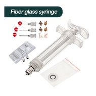 Fiber glass syringe set 10ml Heavy duty Injection syringe with 1 Dozen assorted needles for pig chicken Pig equipment