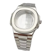 Square Watch Case 316L Steel Bracelet for NH34 NH35 NH36 4r35 Movement Sapphire Glass Watch Spare Pa
