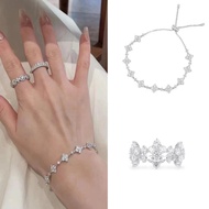 WuuM AW APM Signboard Cross Diamond Flower Bracelet/Ring Very Tasty One Design 925 Silver Original D