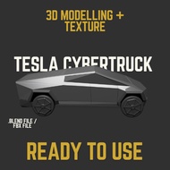 DIORAMA 3D MODEL [ READY-TO-PRINT ] TESLA CYBERTRUCK - .blend/FBX file