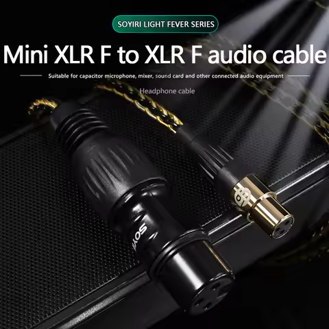 SOYIRI mini XLR female to XLR female head waist bag win MX1 Meisheng T9S Meiyin P600 Lenovo JBL48V s