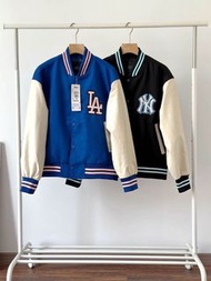 MLB NY New York Yankees 洋基隊 重工刺繡毛呢棒球服外套