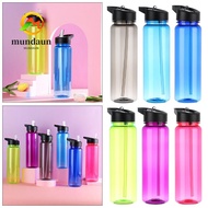 MUNDAUN 750ml Drinking Cup Gym Leakproof with Straw Food Degree Plastic