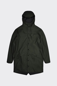RAINS Long Jacket W3_03 Green經典基本款加長版防水外套/ 綠/ L