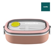 ❃Namiko กล่องอาหารสเตนเลส พร้อมช้อนส้อม 1 ชั้น ขนาด 750ml 2 ชั้น ขนาด 1300ml❈