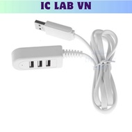 3-Port USB 2.0 USB Hub Splitter White 1.2m Long Ic Lab VN
