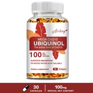 Viên nang mềm Airboy Ubiquinol CoQ10 100mg - Hấp thụ vượt trội - Dạng hoạt động của Coenzyme Q10 cho