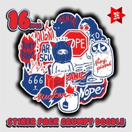 P18 GRUMY DOODLE STICKER PACK TUMBLER STICKER NEWEST COOL LAPTOP STICKER GRUMY DOODLE STICKER PACK N