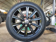 แม็กโตโยต้า ขอบ17 สีอบpowder coat พร้อมยางบริสโตน 215 55 17 ปี22 ใส่ camry innova revo vigo chr อื่น