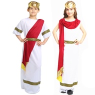 King of Rome Child Mythology Priestess Greek Queen Long Dress for Children Roman Goddess Ancient Eur