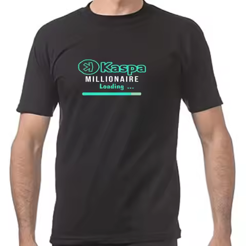 Kaspa Crypto Millionaire Loading Digital Bullrun Kaspa Miner Premium T-Shirt