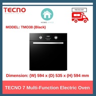 TECNO 7 Multi-Function Electric Oven, TMO 38 (Black)