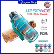 Uzspace Portable Drinking Water Bottle Gym Fitness Sports Drinking Water Bottle