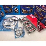 LC135/Lagenda SRL110/Y100/Y110 (Sprocket 428 Set RKM Spoket & Chain-1 Set) 100% RKM)
