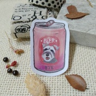 雪納瑞-咪仔-啤酒-防水車貼-行李箱貼紙_防水貼紙