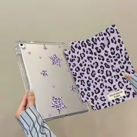 Leopard Print Tablet Case For iPad Pro 11 12.9 13 M4 6 7 8 9 10 11th A16 10.9 10.2 Mini 6 With Penci