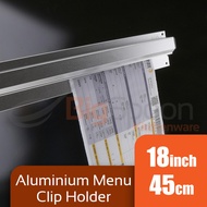 BIGSPOON Aluminium Menu Receipt Clip Check Holder 18 inch 45cm Ticket Bill Hanger Slide Hanging Rack