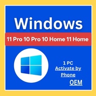 Window 10 Pro 11 Pro 10 Home 11 Home OEM Keys (Phone Activation Keys )