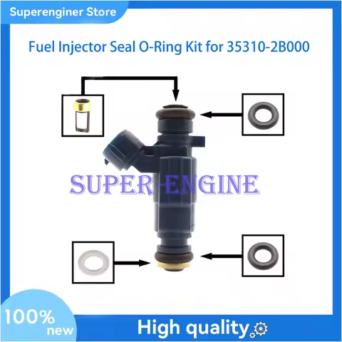 1-4X 35310-2B000 Fuel Injector Seal O-Ring Kit Seals Filters for Hyundai i20 i30 KIA Ceed 1.4L