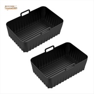2PCS Air Fryer Silicone Liners for Ninjia DZ071 DZ550 Dual Air Fryer Reusable Non-Stick Air Fryer Ba