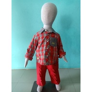 KEMEJA Mother CARE Long sleeve squared superhero | Kids superhero Square Long Sleeve Shirt 1-3 Years
