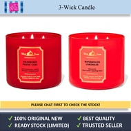 💯Original New BBW 3-Wick Scented Candle Strawberry Pound Cake Watermelon Lemonade Bath And Body Works Original Outlet