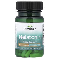 Swanson 5-HTP (50mg) & Melatonin (3mg). Hỗ trợ giấc ngủ | 5htp 100mg | melatonin 0.5mg / 1mg / 3mg