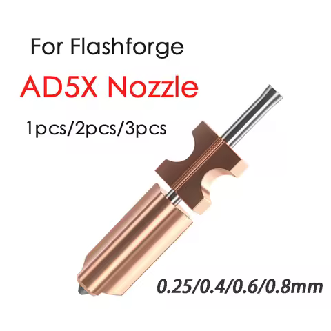 New For FlashForge Ad5x Nozzle Hardened 0.25 0.4 0.6 0.8 Adverturer Ad5x Flashforge Extruder Ad5x Ho