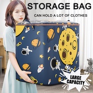 105L 140L 180L Large Duvet Storage Bag With Lid Zipper Foldable Clothing Storage Box Comfortable Bed