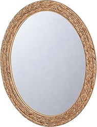 Abite HX-104-NA Hyacinth Oval Mirror W14.6 x D 0.6 x H 18.5 inches (37 x 1.5 x 47 cm)