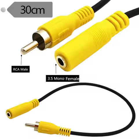 1pc RCA to 3.5mm Cable 3.5mm to RCA Cable Gold Plated 3.5mm Female Mono Jack to RCA Male Adapter Cab